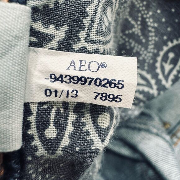 American Eagle Skinny Jeans 6 (29x29) Blue Denim Stretch Low Mid Womens - Picture 7 of 10